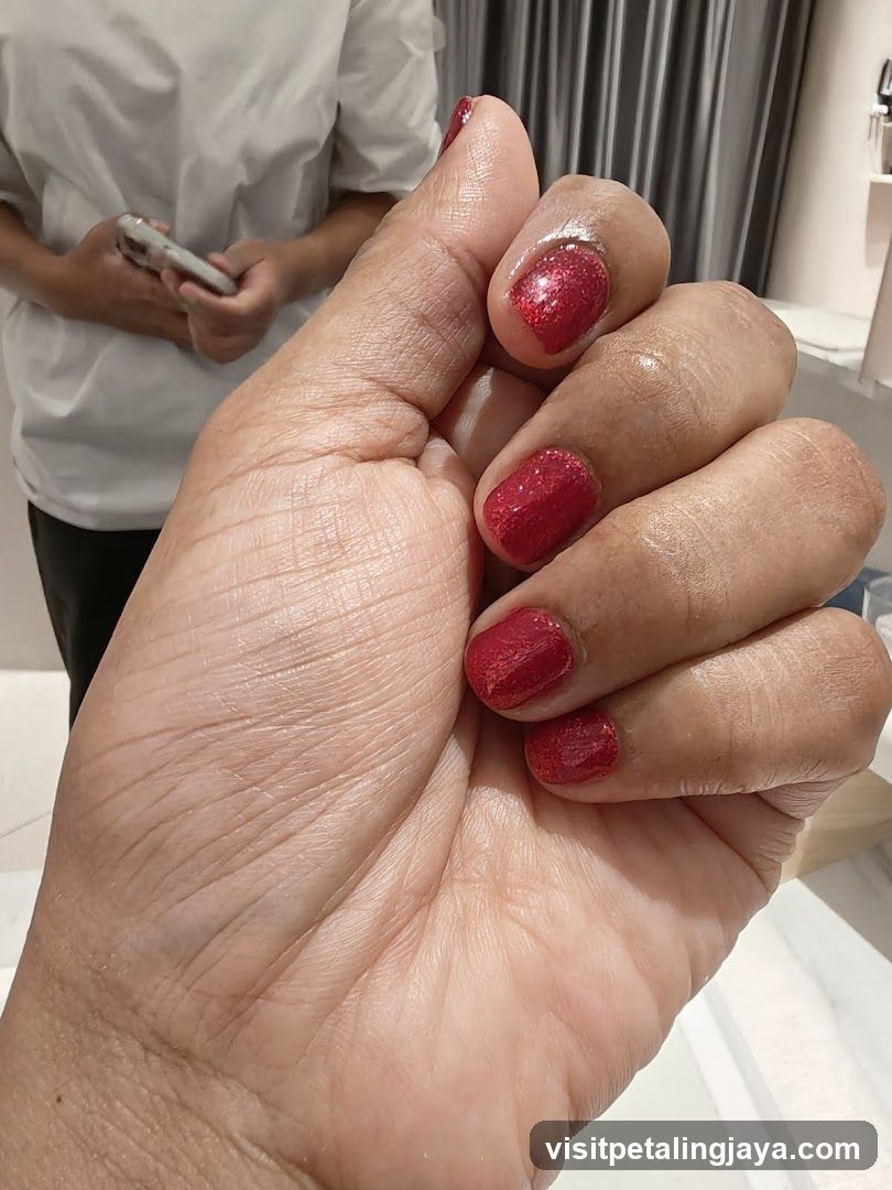 Red Glitter Nails