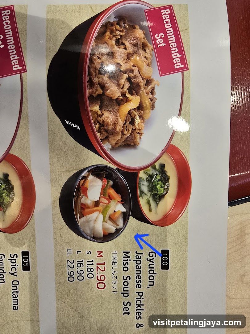 Gyudon, Japanese Pickles & Miso Soup Set