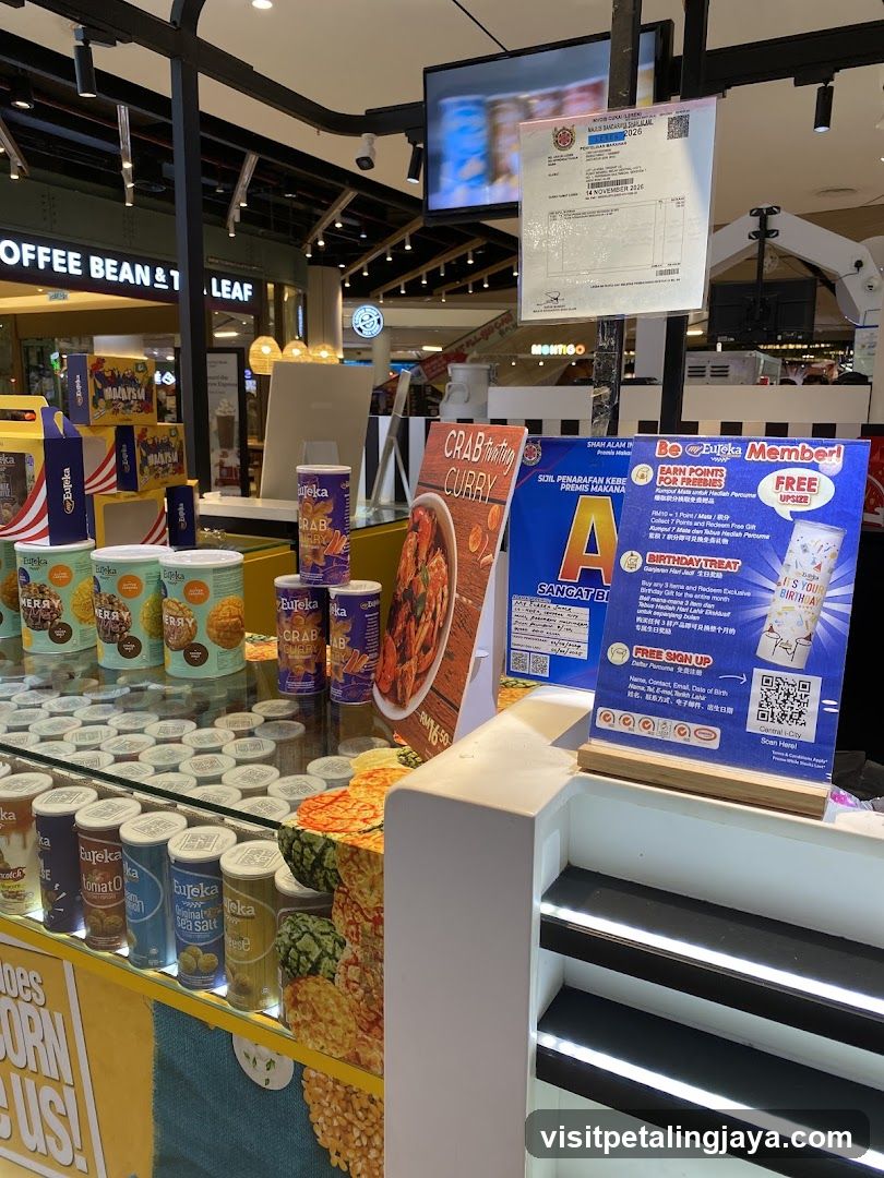 Snack stand with various Eureka snacks