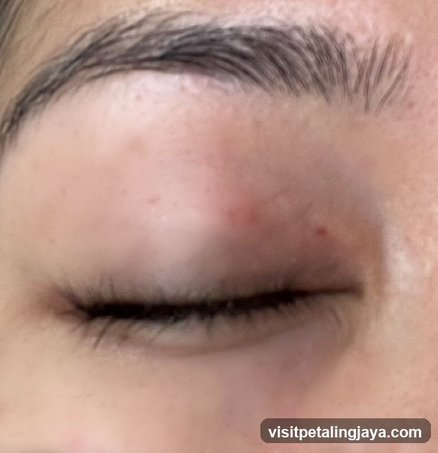 Close-up of a closed eye