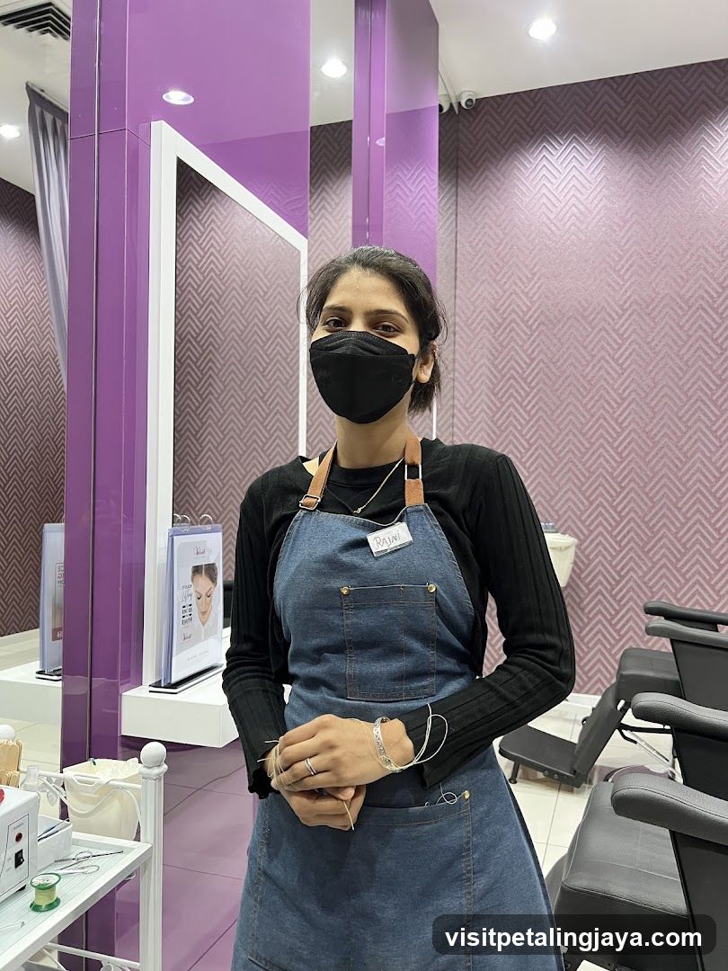 Beautician in Denim Apron