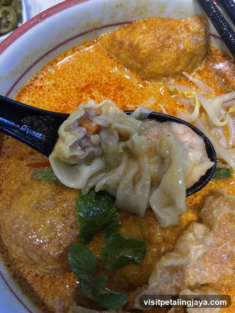 Curry Laksa with Wonton