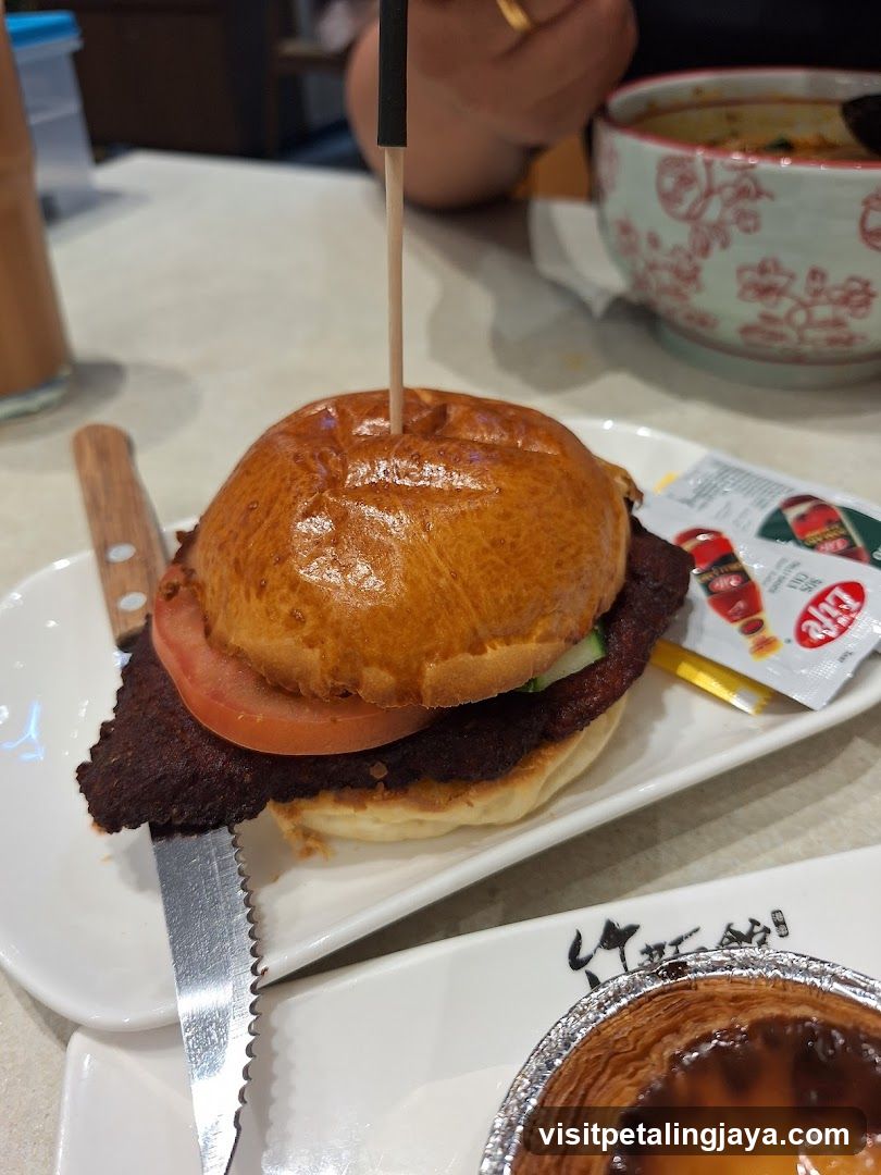 Burger and Egg Tart