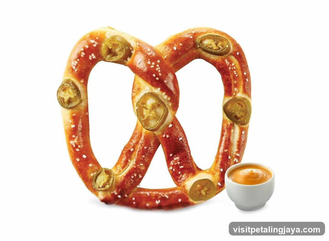 Jalapeno Pretzel with Cheese Dip