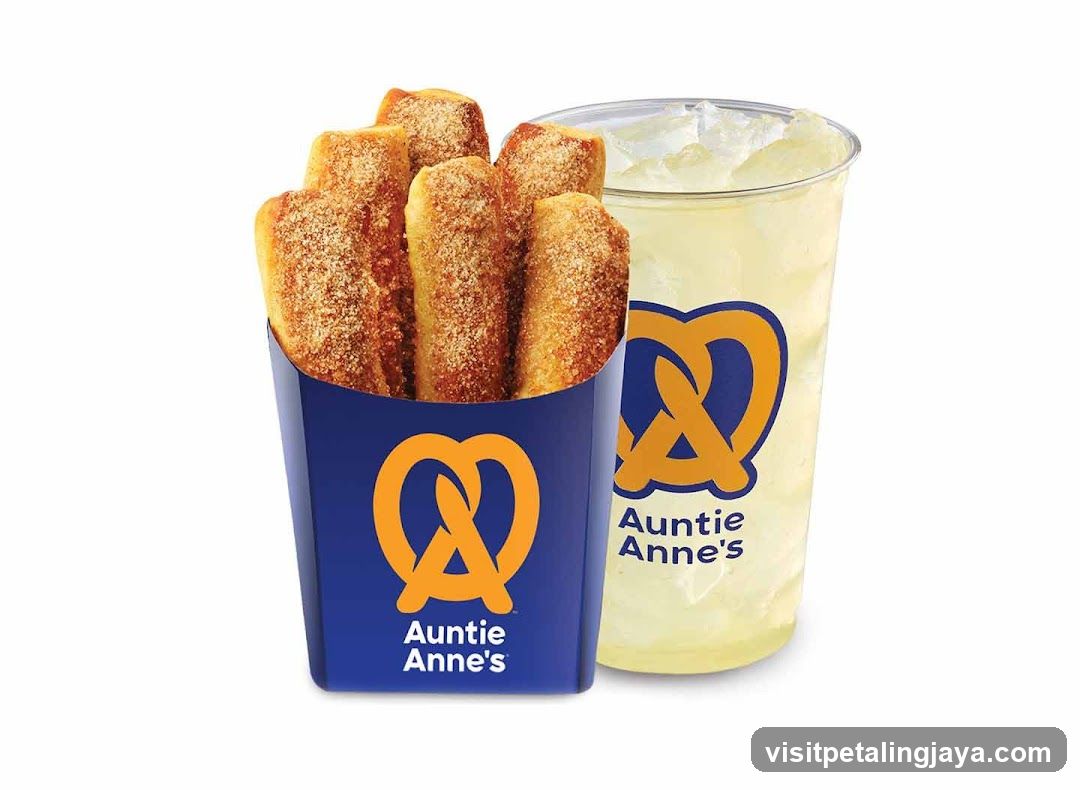 Auntie Anne's Pretzel Bites and Drink