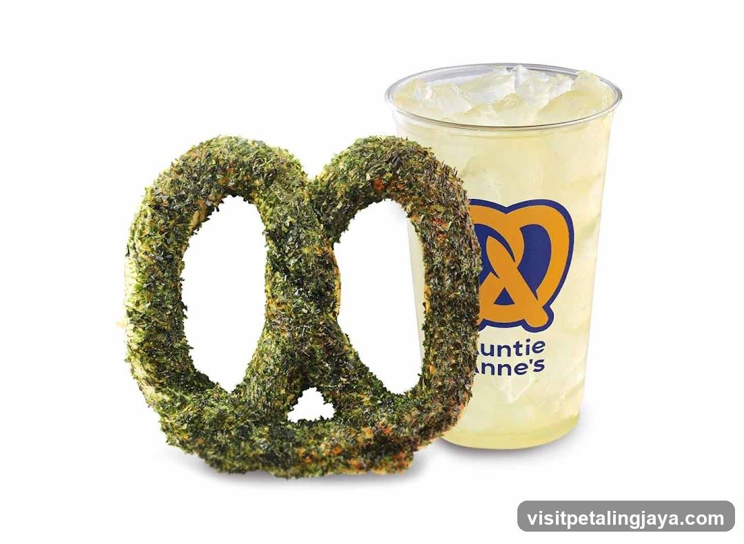 Herb Crusted Pretzel and Drink