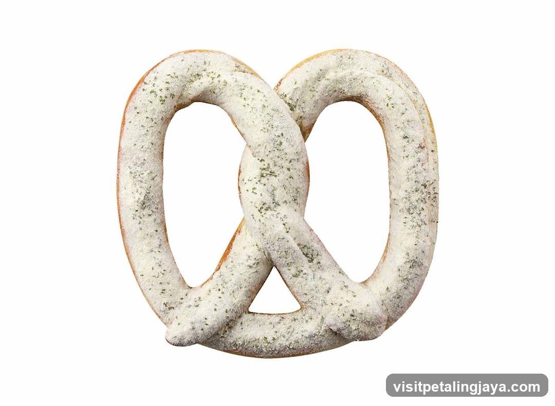 Pretzel with white seasoning
