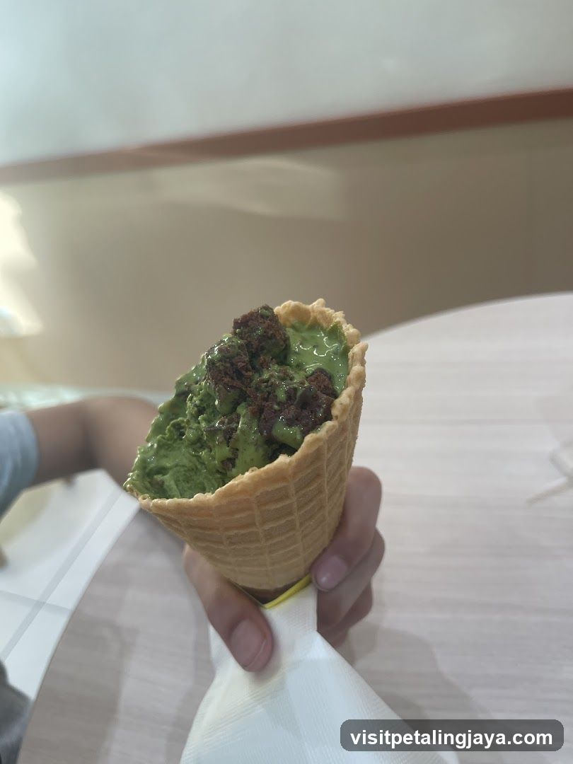 Green Tea Ice Cream Cone