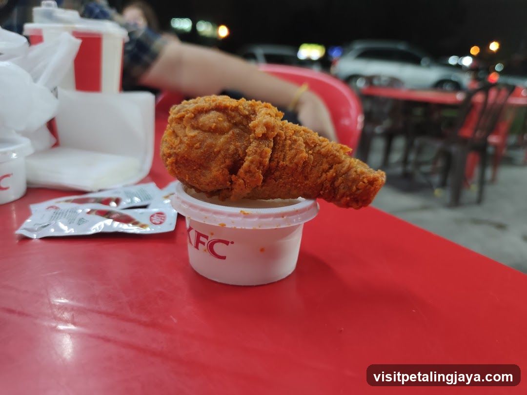 Fried Chicken Drumstick on a KFC Cup