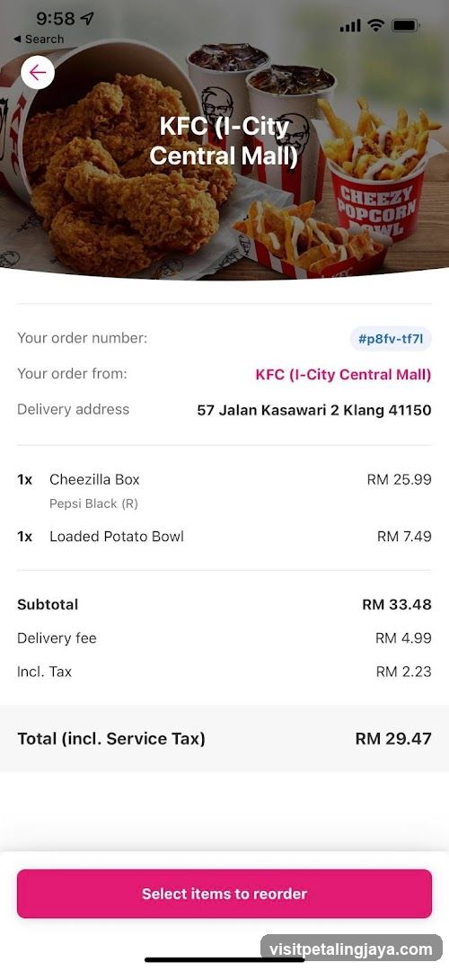 KFC Order Summary