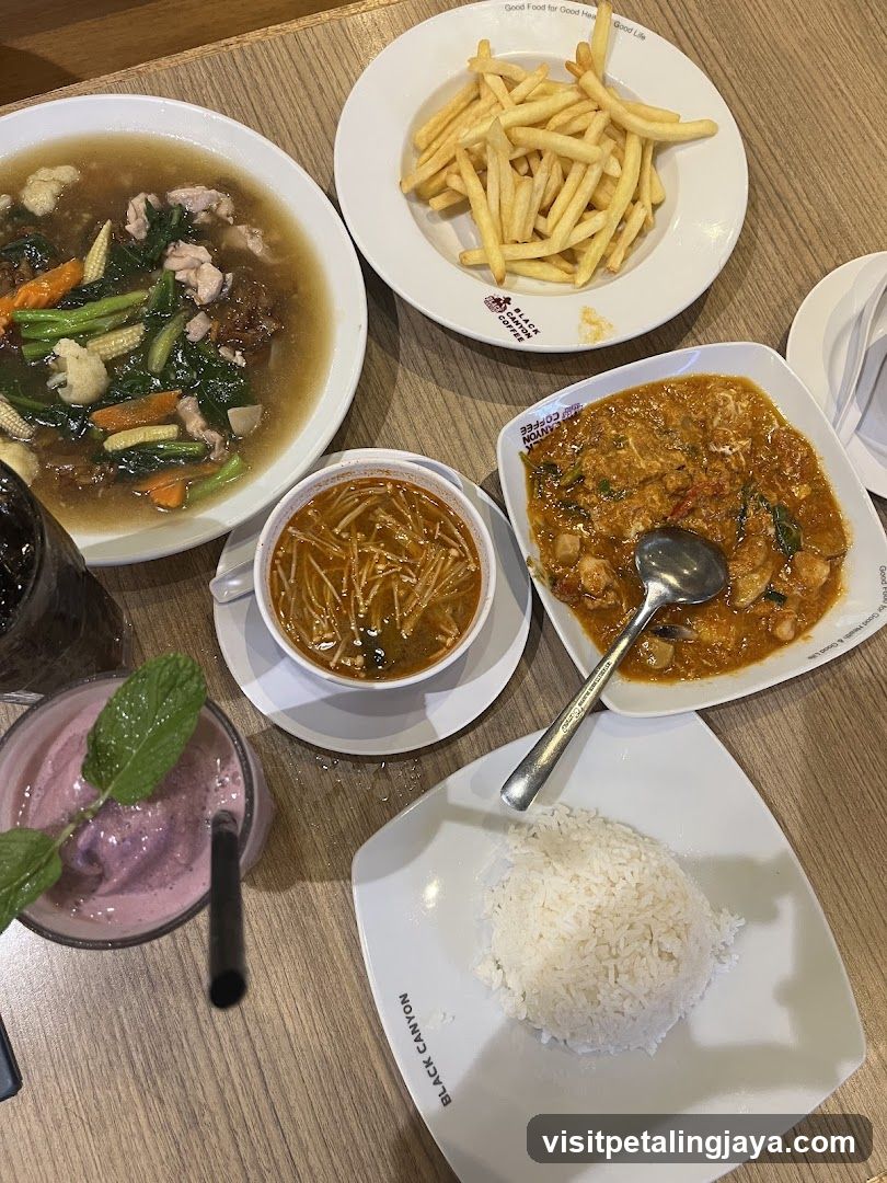 Table with various dishes