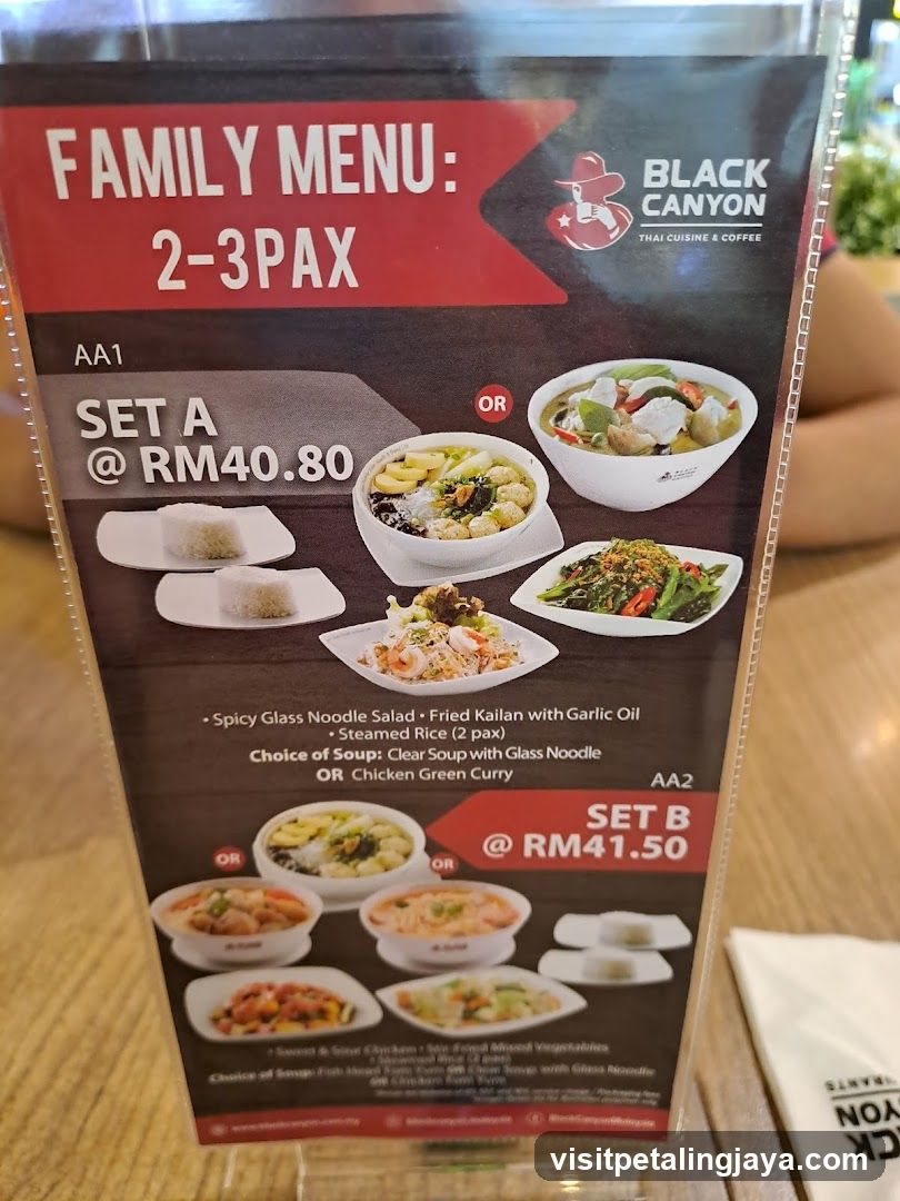 FAMILY MENU: 2-3PAX