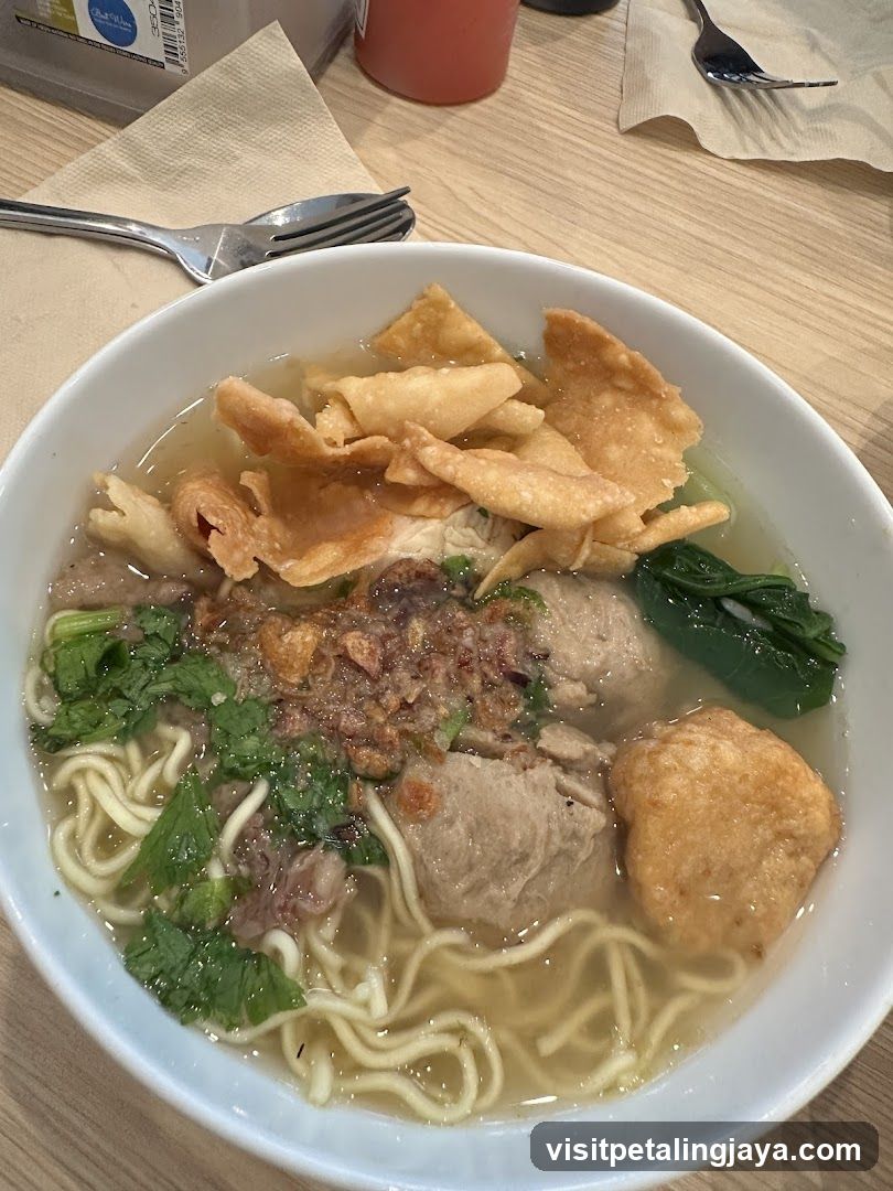 Noodle Soup with Meatballs