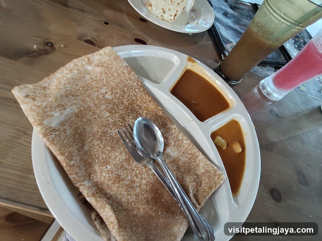 Dosa with Curries and Drinks