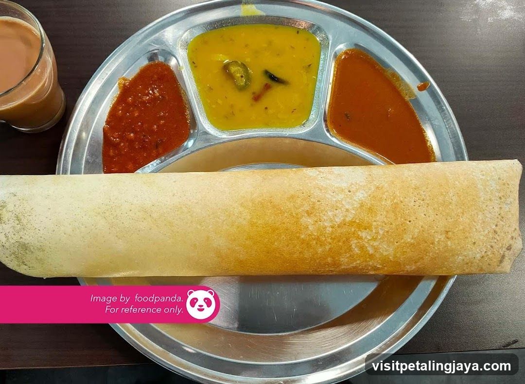 Dosa with accompaniments