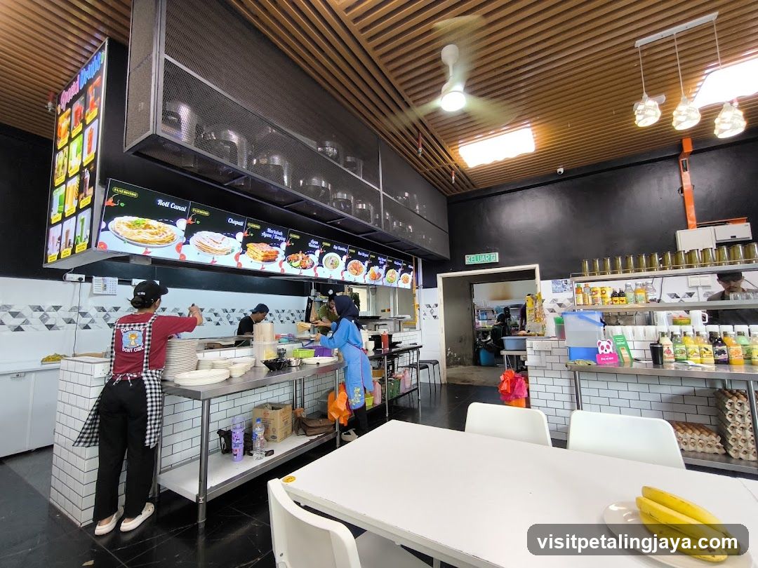 Restaurant Kitchen and Dining Area