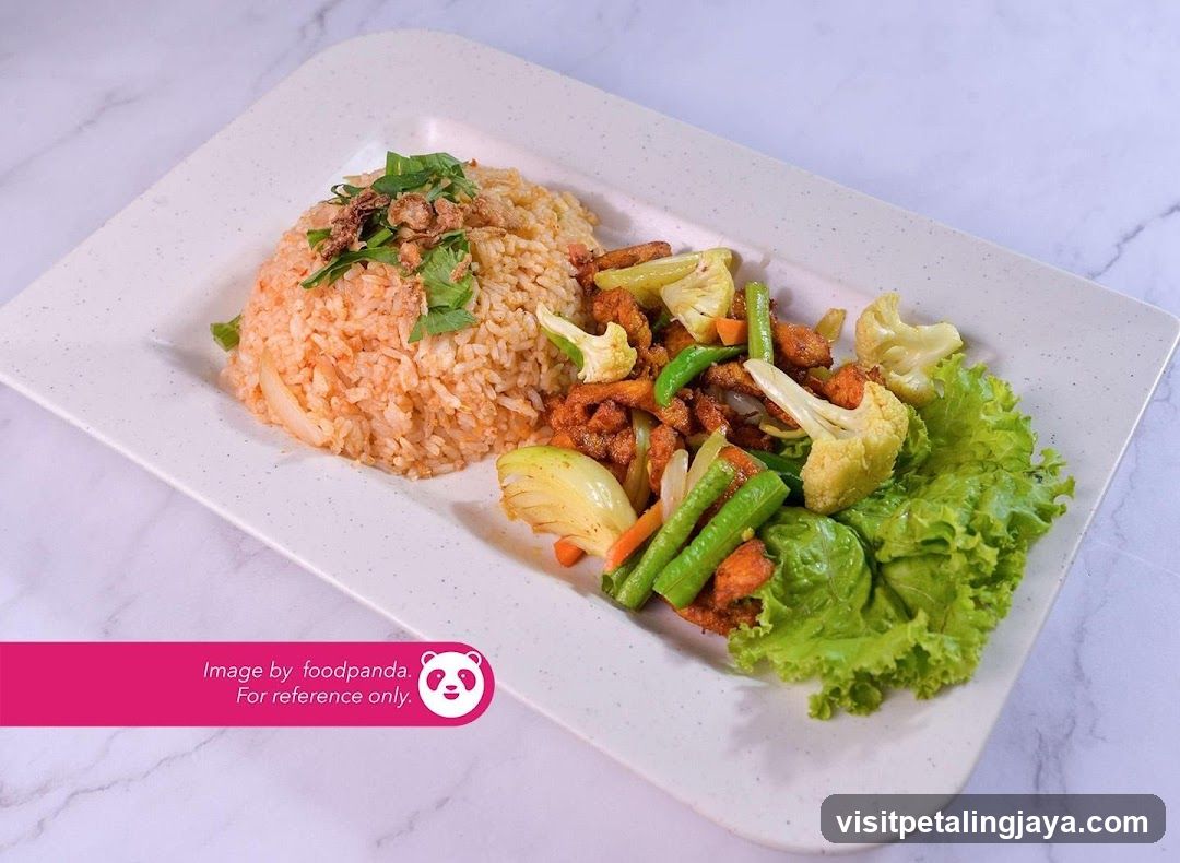 Fried Rice with Stir-fried Chicken and Vegetables