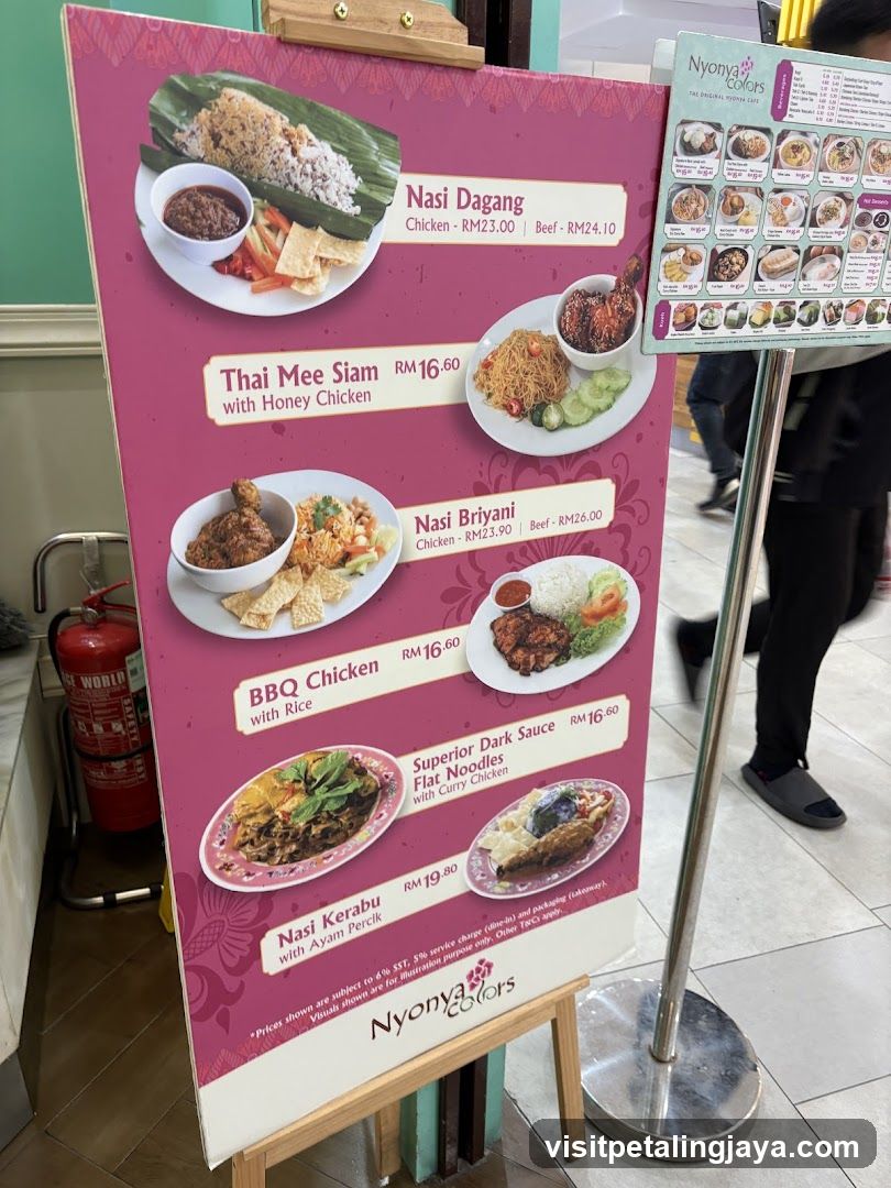 Nyonya Colors Menu