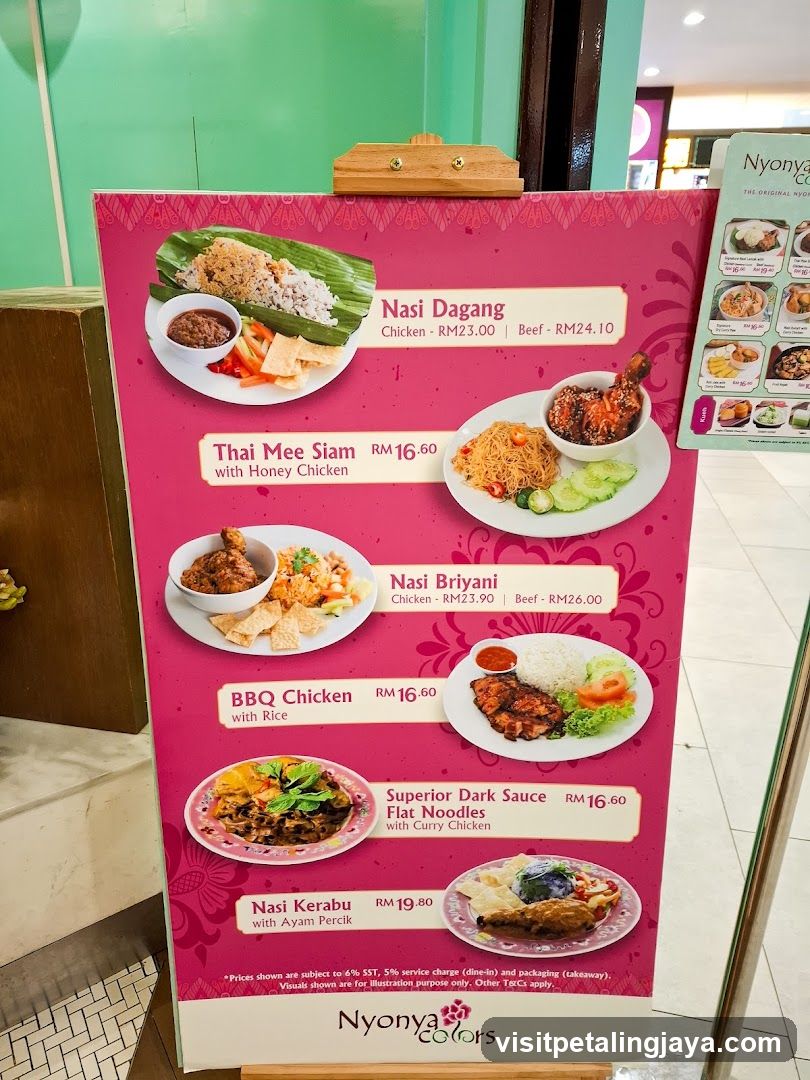Nyonya Colors Menu
