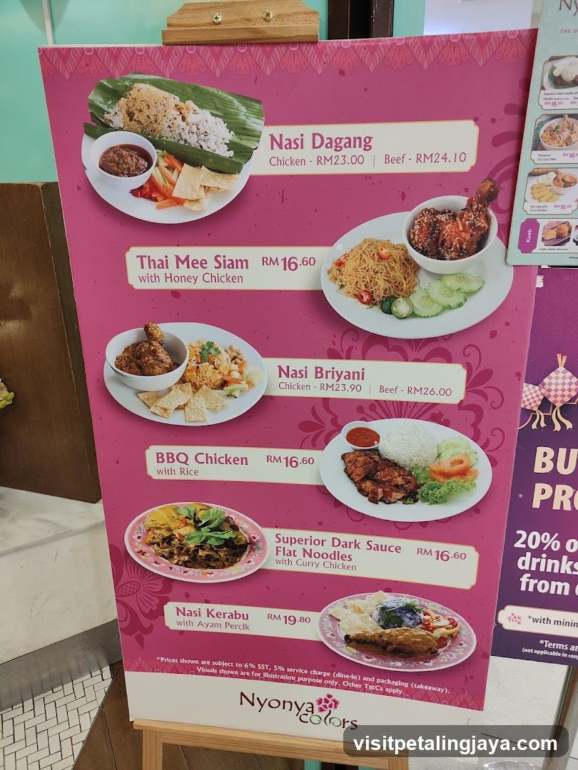 Nyonya Colors Menu