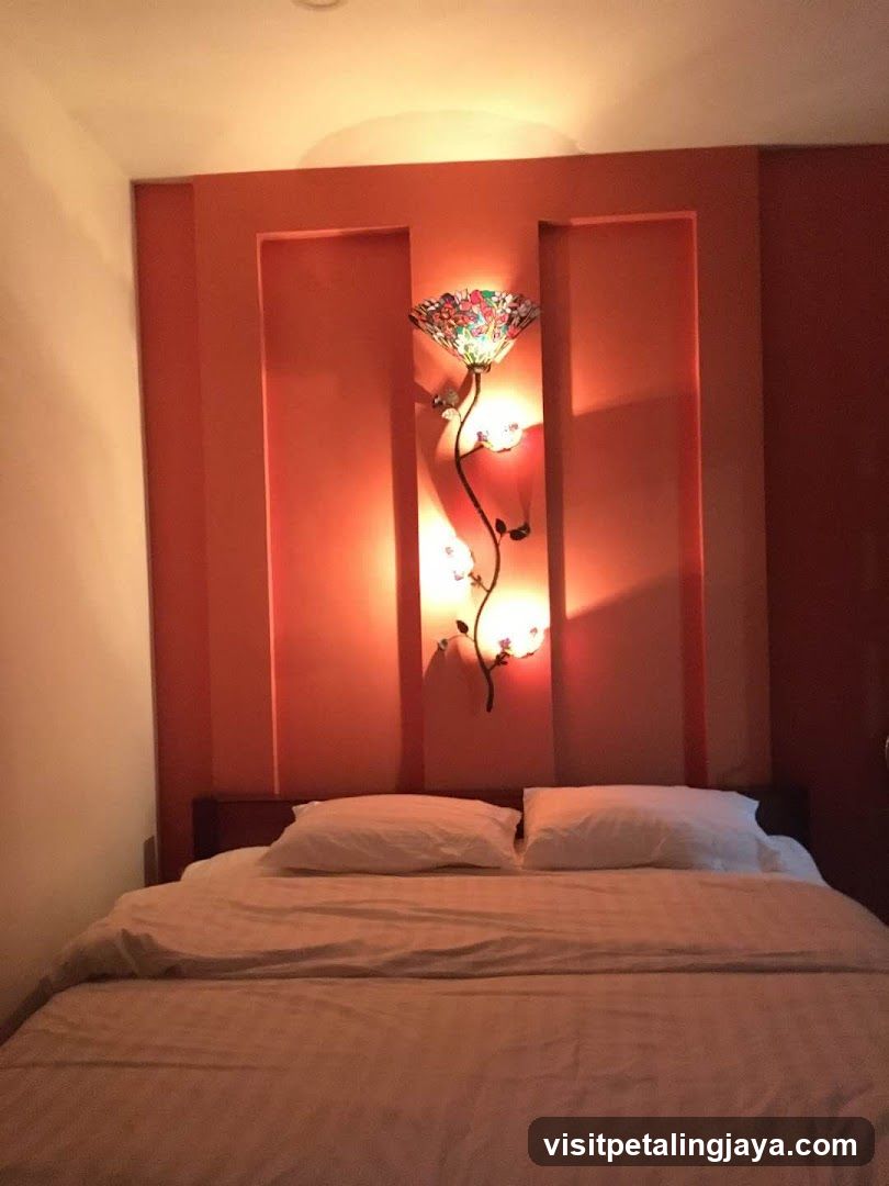 Bedroom with Decorative Lamp