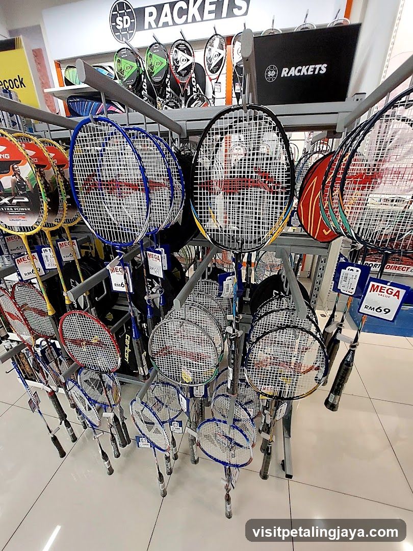 Badminton Rackets Display