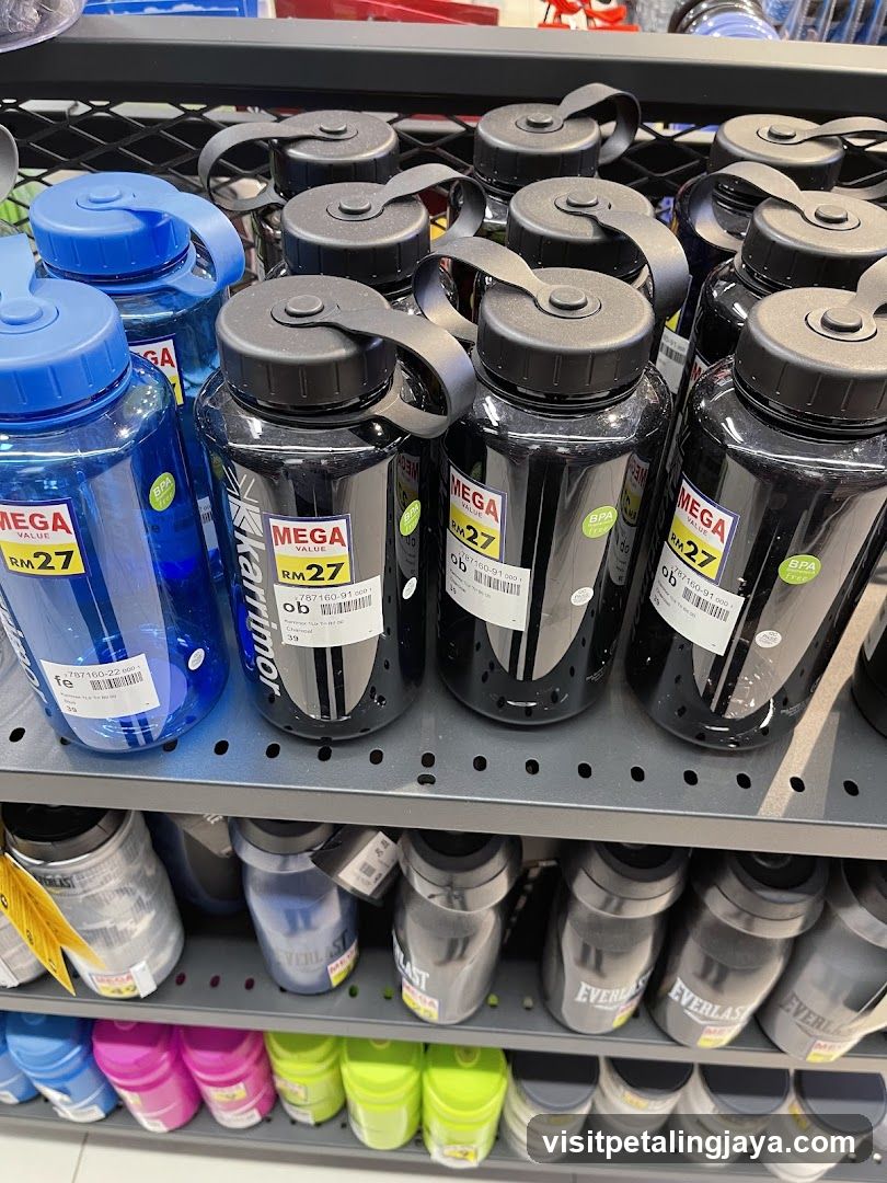 Water Bottles on Display