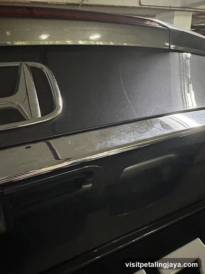 Honda Emblem on Car Trunk