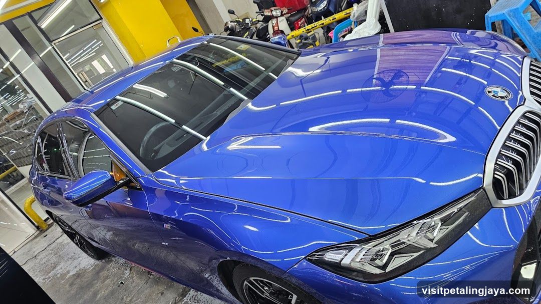 Shiny Blue BMW Car