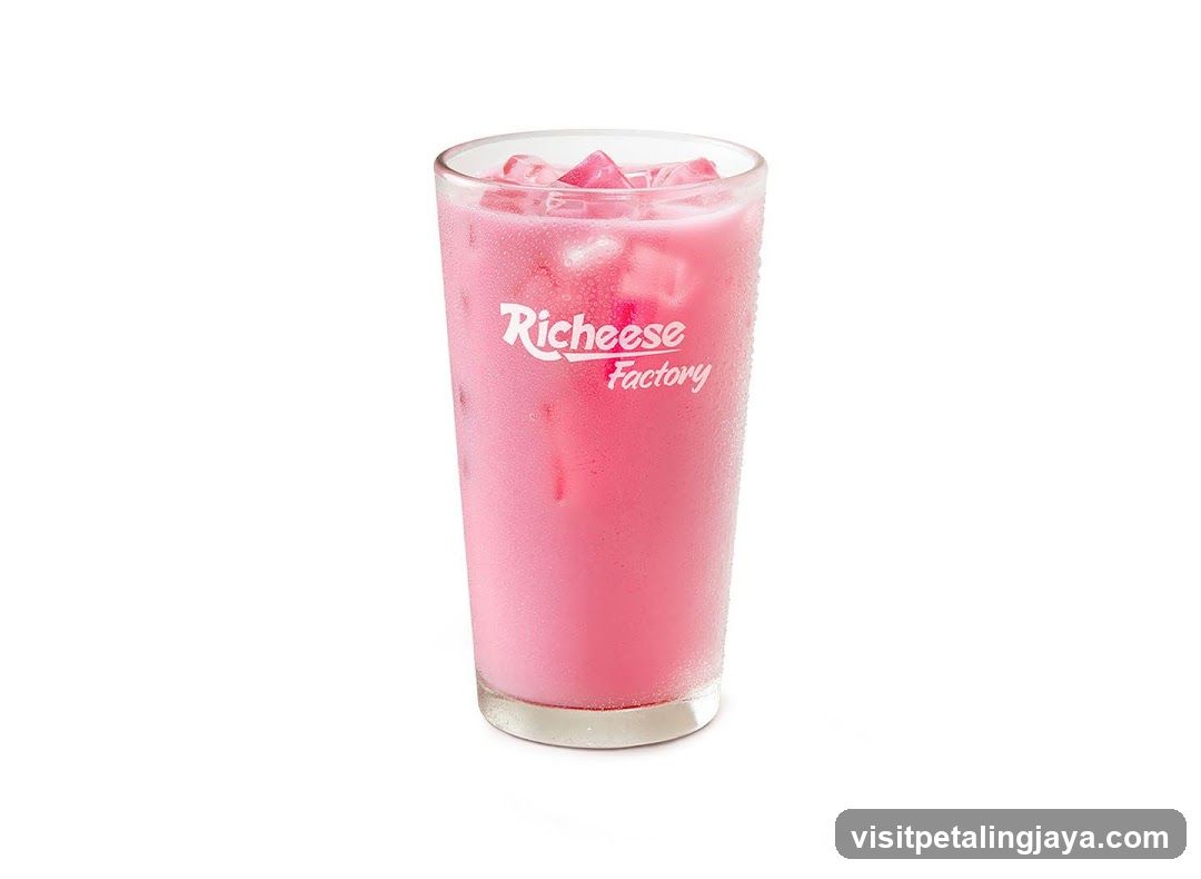Pink Drink with Richeese Factory Logo