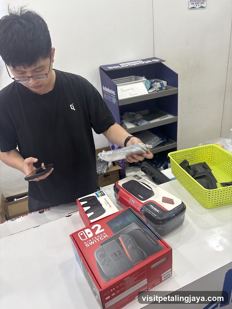 Staff preparing items