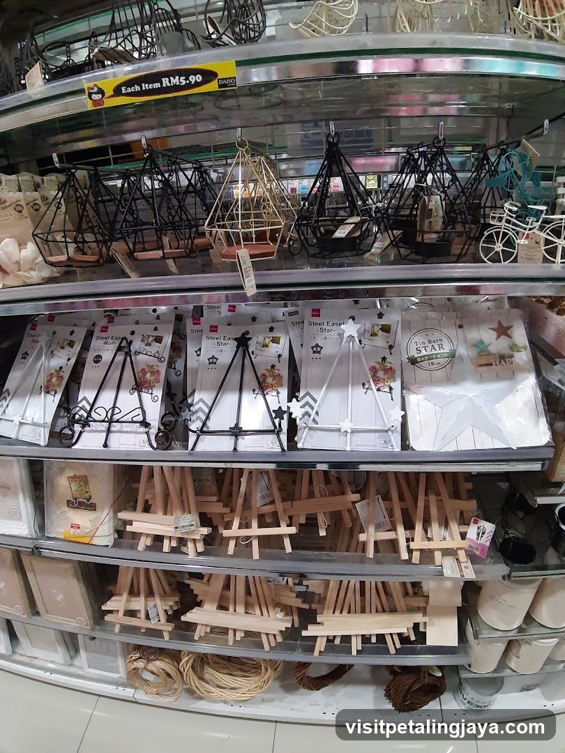 Store Shelves with Decorative Items