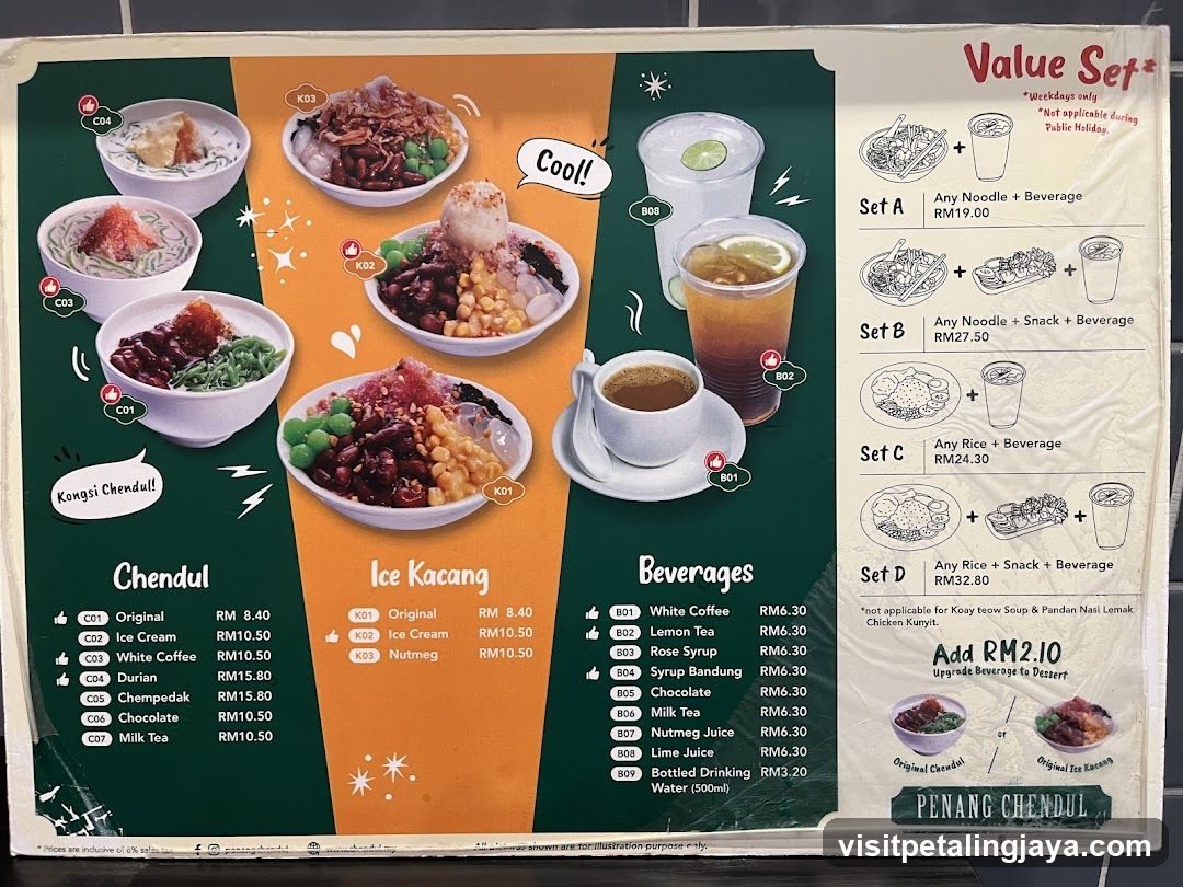 Penang Chendul Menu