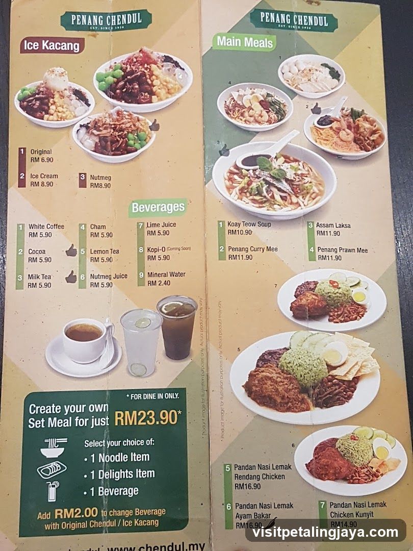 Penang Chendul Menu