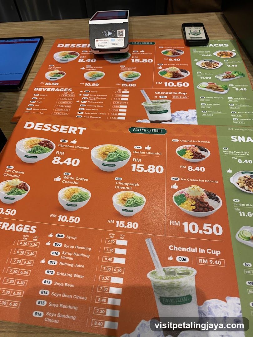 Penang Chendul Menu
