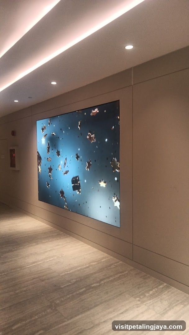 Digital Display with Falling Stars