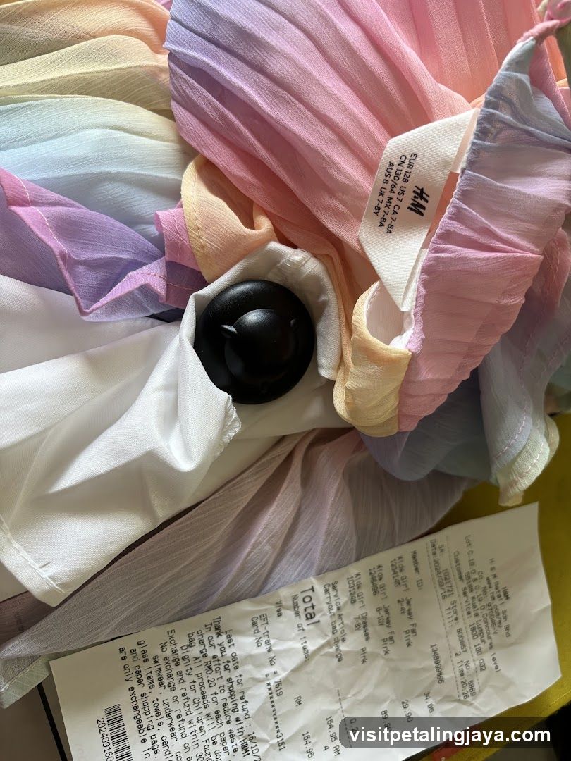 H&M Receipt and Clothing Tag