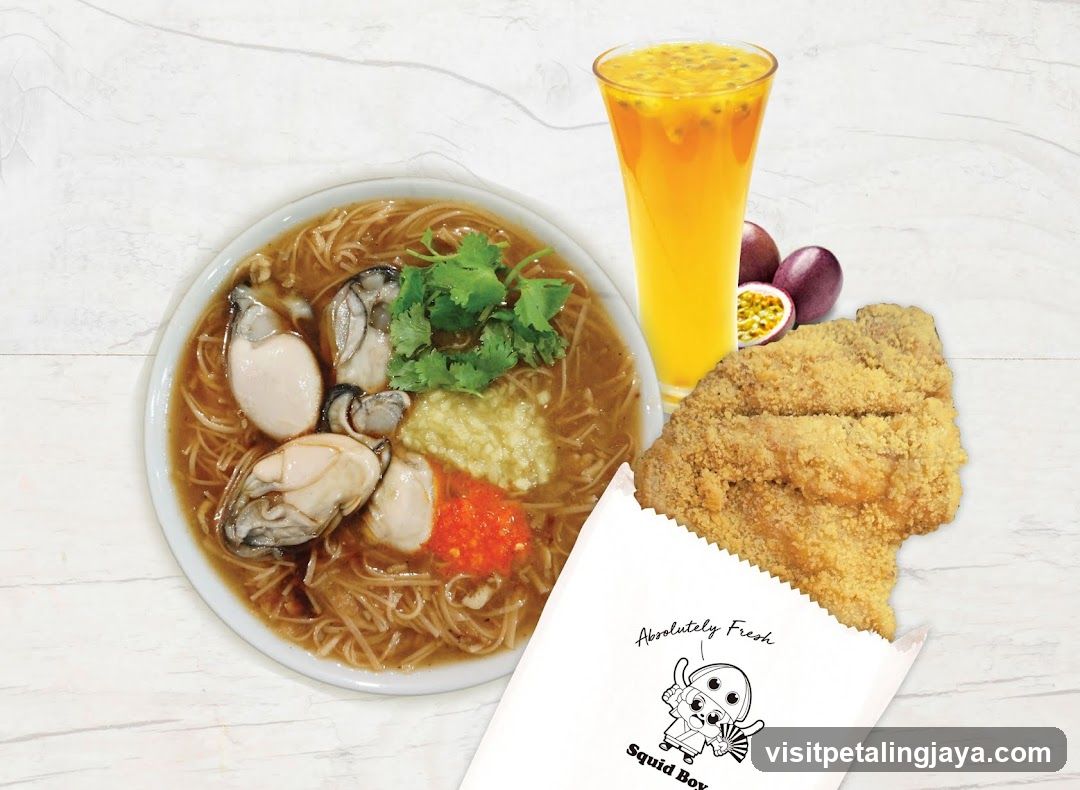 Oyster Mee Sua and Fried Chicken