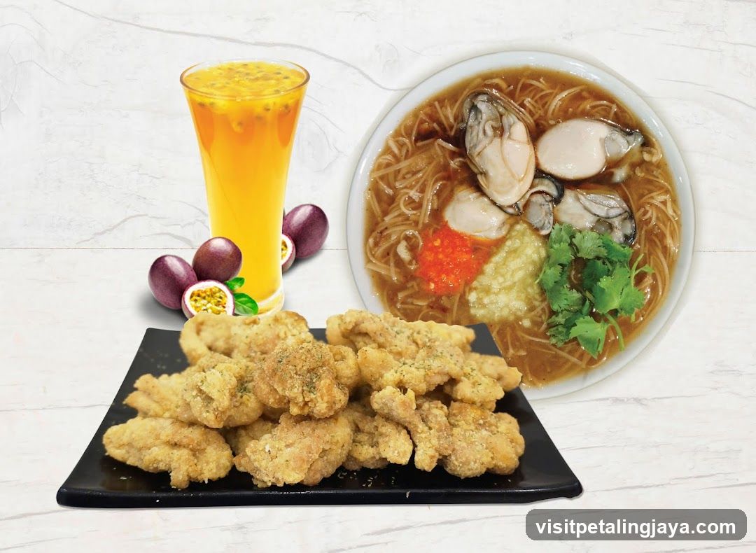 Fried Chicken and Oyster Mee Sua