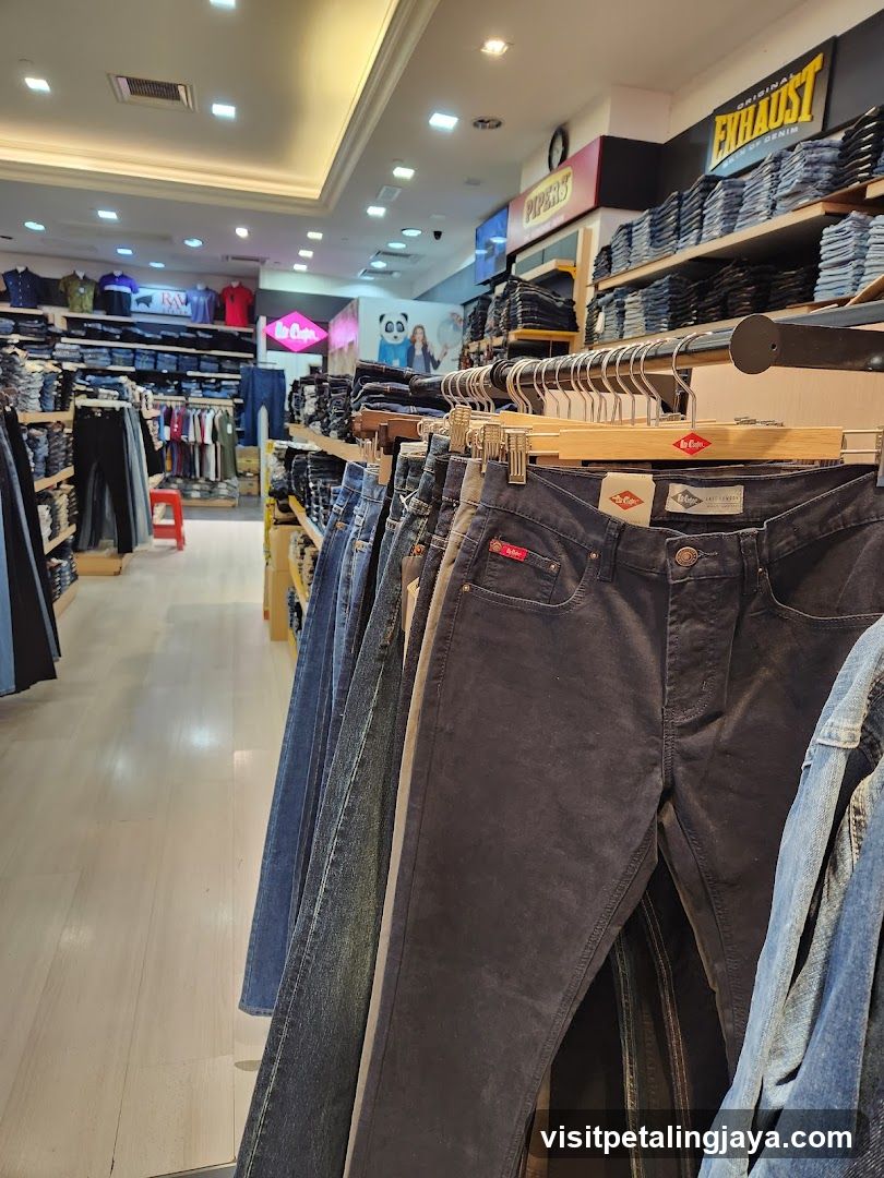 Pants Display in a Clothing Store