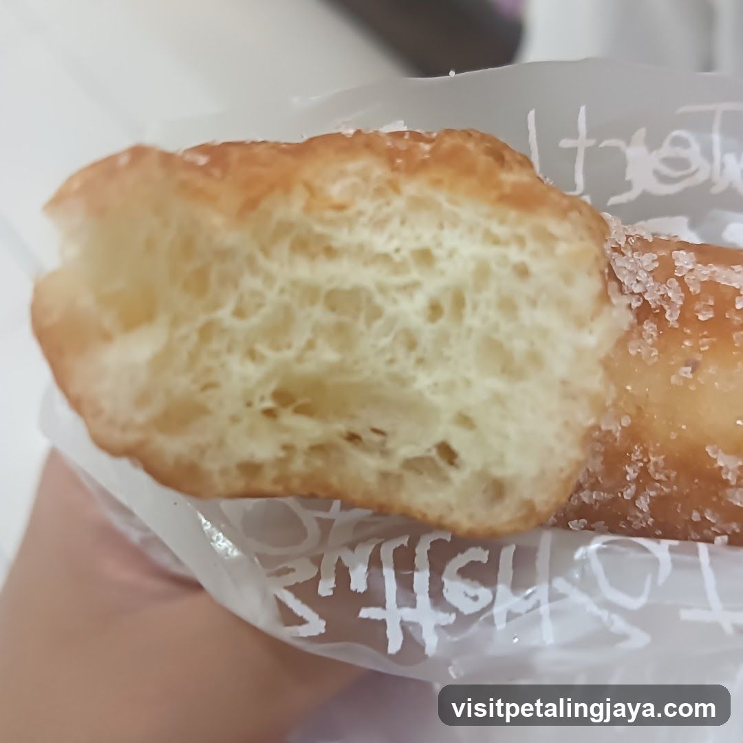 Close-up of a sugar-coated pastry