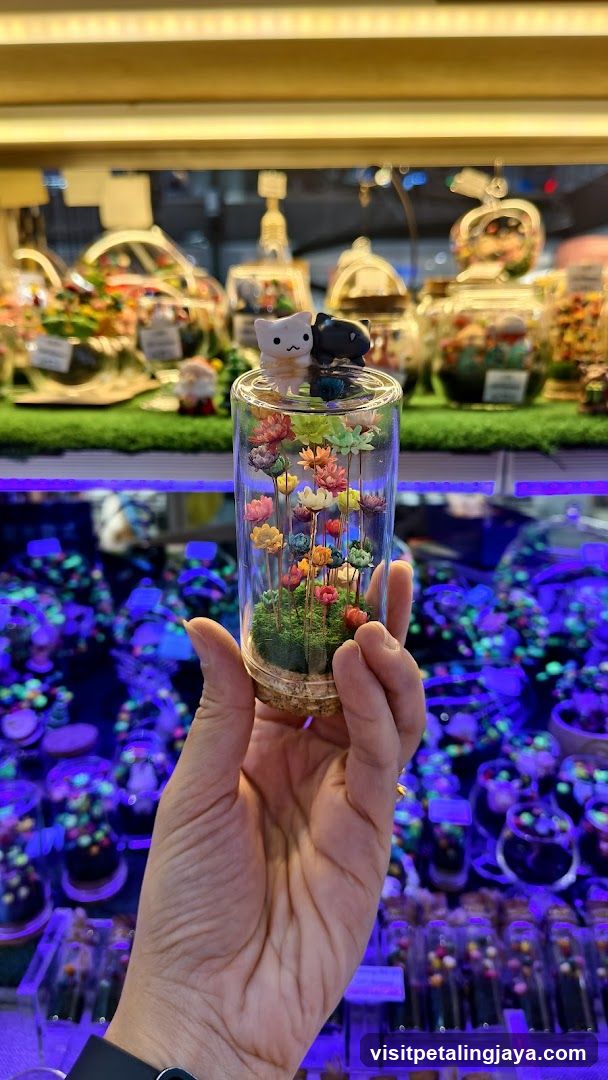 Miniature Terrarium with Cats