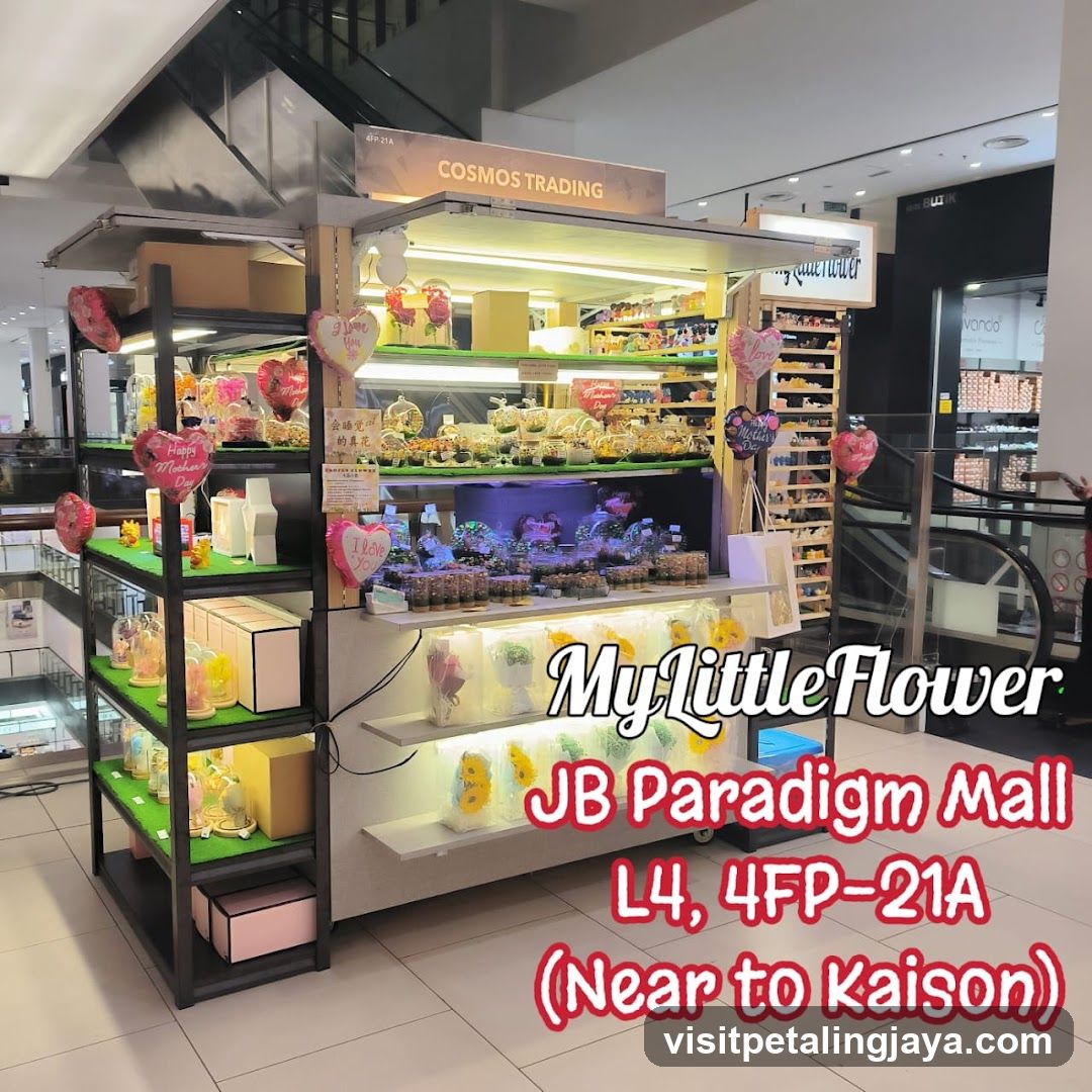 Flower stall in a mall