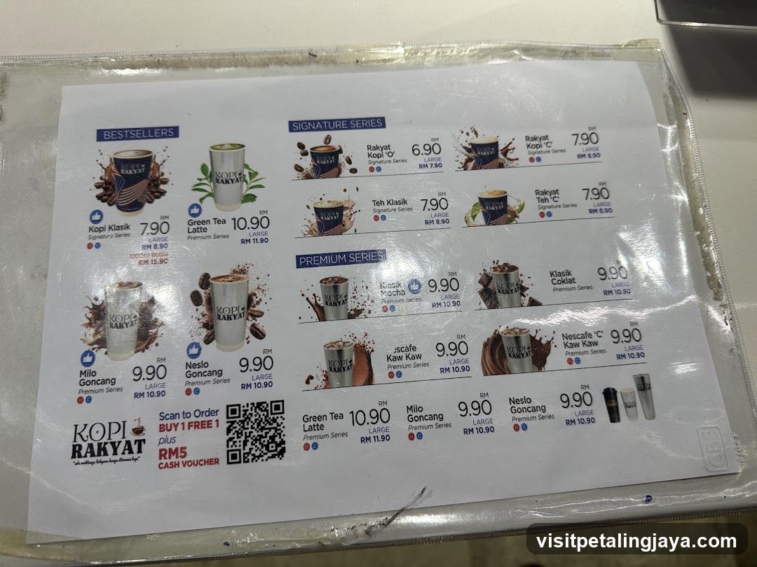Kopi Rakyat Menu