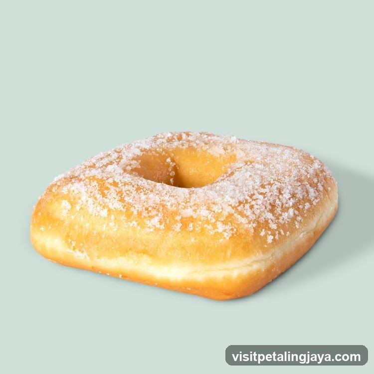 Sugar-dusted square donut