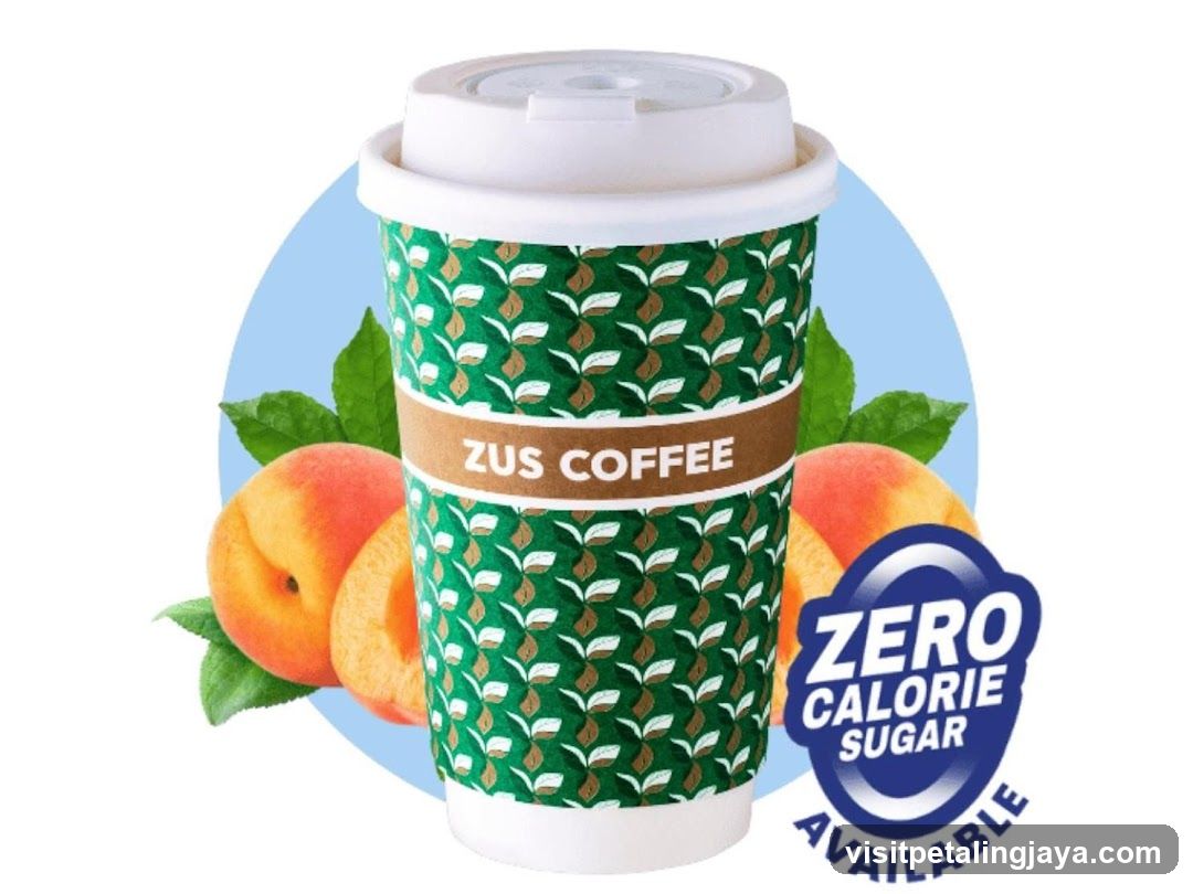 Zus Coffee Cup with Peaches