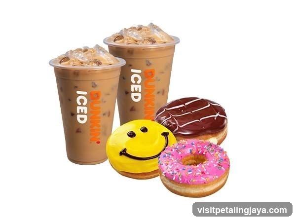Dunkin' Iced Coffee and Donuts