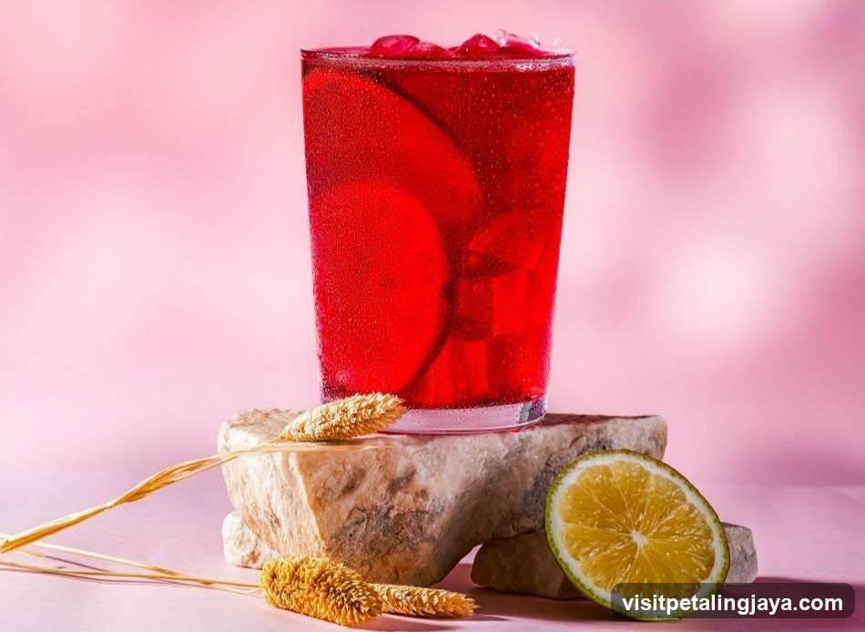 Red Drink with Citrus and Grains