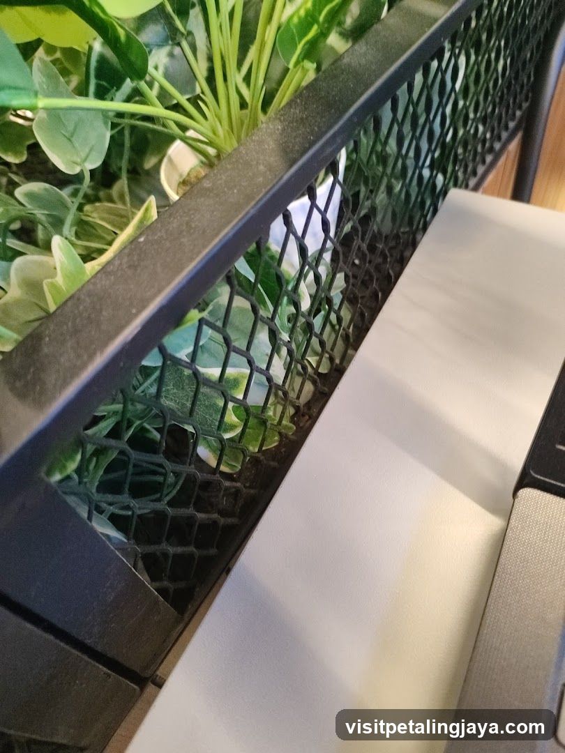 Artificial Plants in a Black Wire Holder