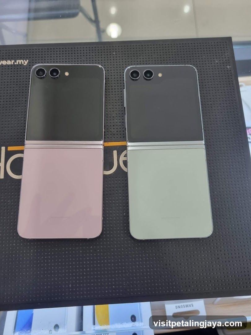 Two foldable smartphones